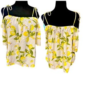 LEMON off the shoulder or spaghetti strap tank top